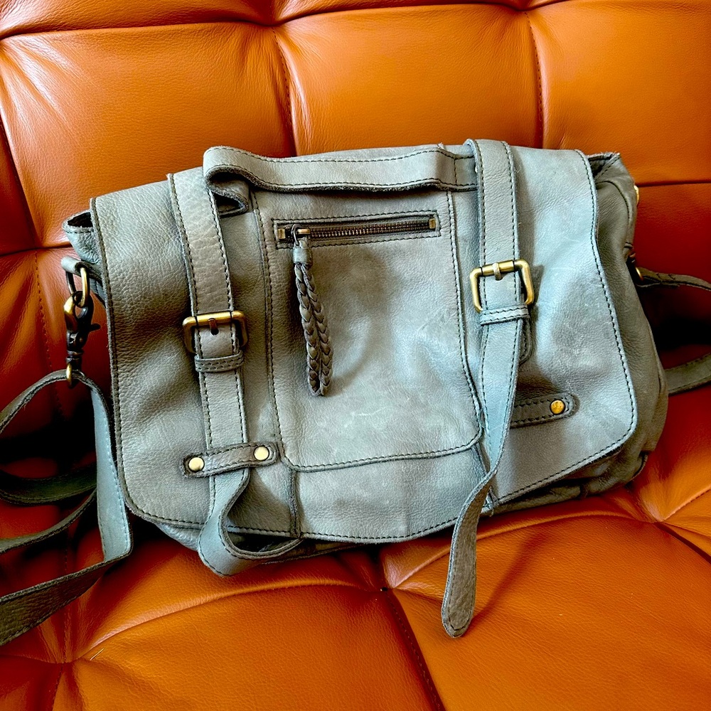 Purchased at Anthropologie; subtle sage green handbag purse